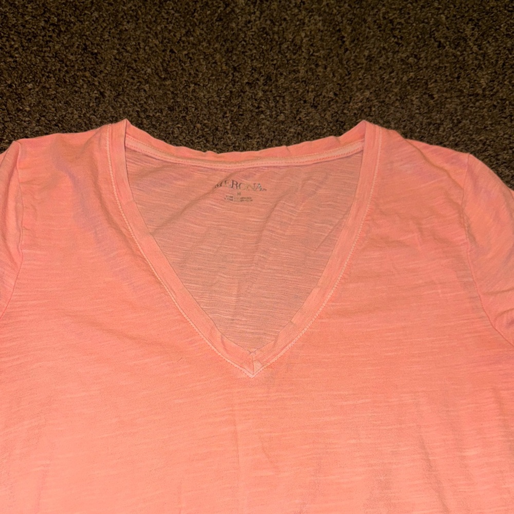 Merona Coral V-Neck Short Sleeve Tee